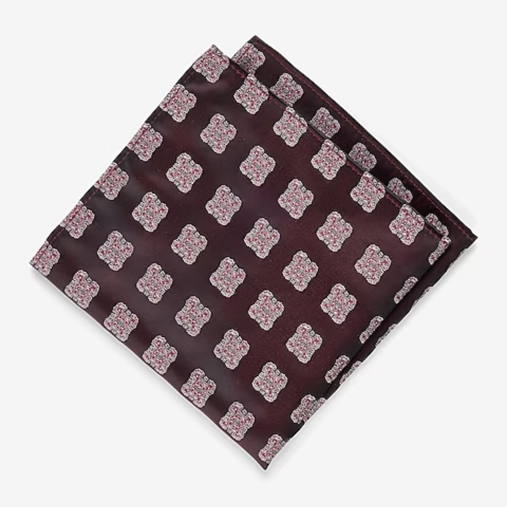 Red Geo Jacquard Pocket Square